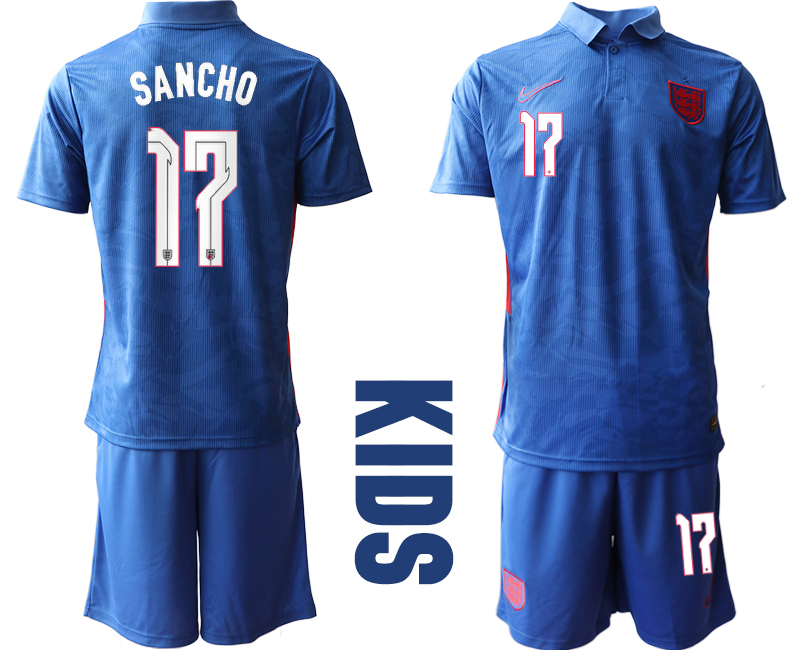 2021 European Cup England away Youth #17 soccer jerseys